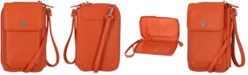Giani Bernini Softy Leather Tech Crossbody Wallet, Created for Macy's